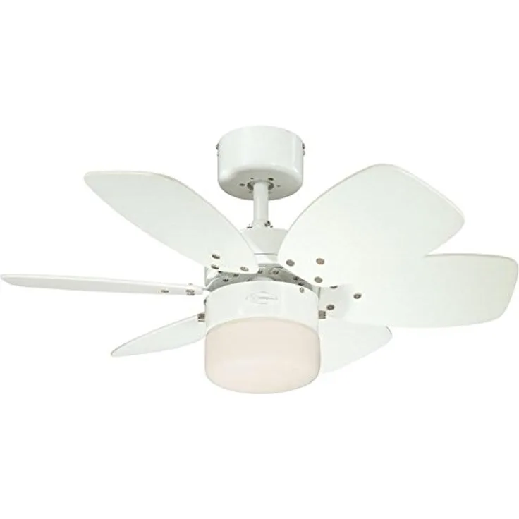 Westinghouse Lighting Deckenventilator, E27, Ausführung in Weiß mit Wendeflügeln in hellem Ahorn|weiß