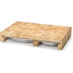 Continenta Multifunktionsbrett Stirnholz mit 3 Edelstahl-Schubladen