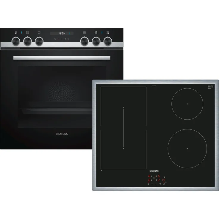 Siemens EQ521DA00Z Set Einbauherd HE517ABS1 Edelstahl + Induktionskochfeld EM645CSB5E