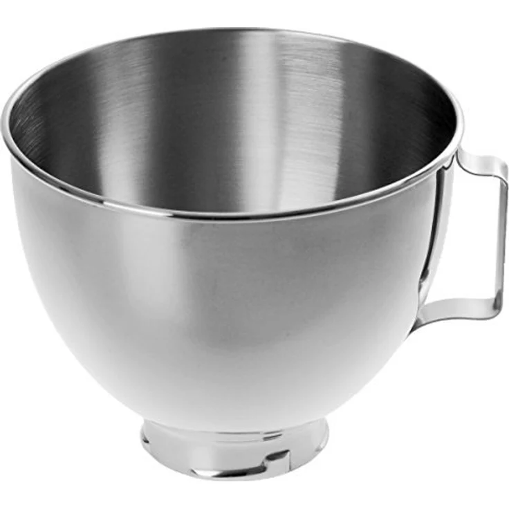 KitchenAid K45SBWH Edelstahlschüssel mit Griff, poliert, 4,3 L, für alle KitchenAid 4,3- und 4,8L Küchenmaschinen mit kippbarem Motorkopf, edelstahl – Bild 2