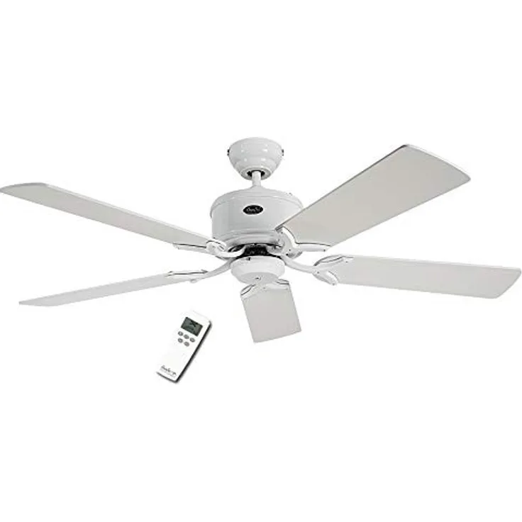 CasaFan Deckenventilator Eco Elements weiß| mittelgrau (Ø) 132 cm Flügelfarbe: Weiß, Grau Gehäusefar