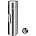 WMF Motion Isolierkanne, 1,0 l, Cromargan Edelstahl, für Tee oder Kaffee, Thermosflasche mit Trinkbecher, hält 24h kalt und 12h warm, Edelstahl