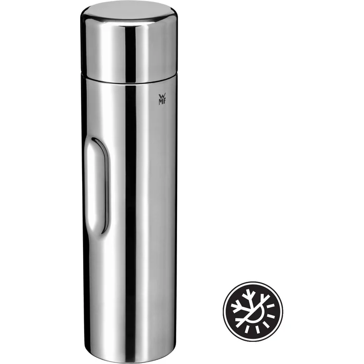WMF Motion Isolierkanne, 1,0 l, Cromargan Edelstahl, für Tee oder Kaffee, Thermosflasche mit Trinkbecher, hält 24h kalt und 12h warm, Edelstahl – Bild 1