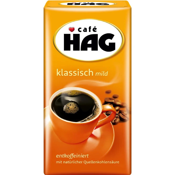 Cafè Hag Klassisch mild, Vollmundiges Aroma, Entkoffeiniert, Filter-Kaffee, 500g, 4031787 – Bild 1