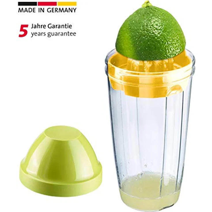 Westmark Mix- und Schüttelbecher, Fassungsvermögen: 500 ml, BPA-freier Kunststoff, Press + Shake, Grün-gelb, 30792270