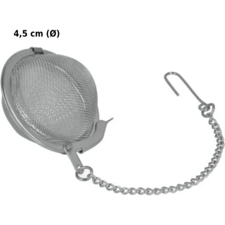 Teeei Teekugel Teesieb Teefilter Gewürzsieb Gewürzkugel mit Kette aus Edelstahl 4.5 cm
