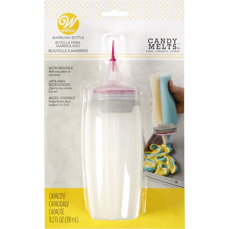 Wilton Candy Melts Marmorierflasche, Silikon, transparent