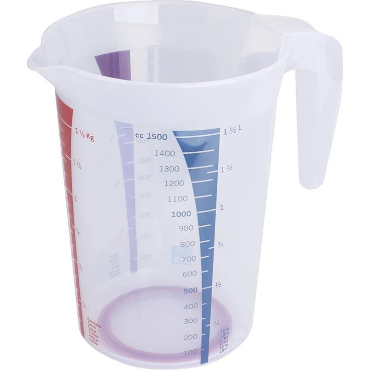 Kis 6070200 1467 01 Messbecher Verso, 1,5 L, Kunststoff, transparent, 19,5 x 14 x 19 cm