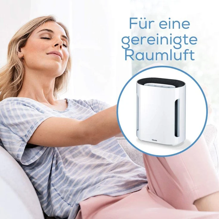 Beurer LR 210 Luftreiniger, für Räume bis 26 m², mit HEPA-Filter H13, Timer & Nachtmodus (69300) – Bild 5