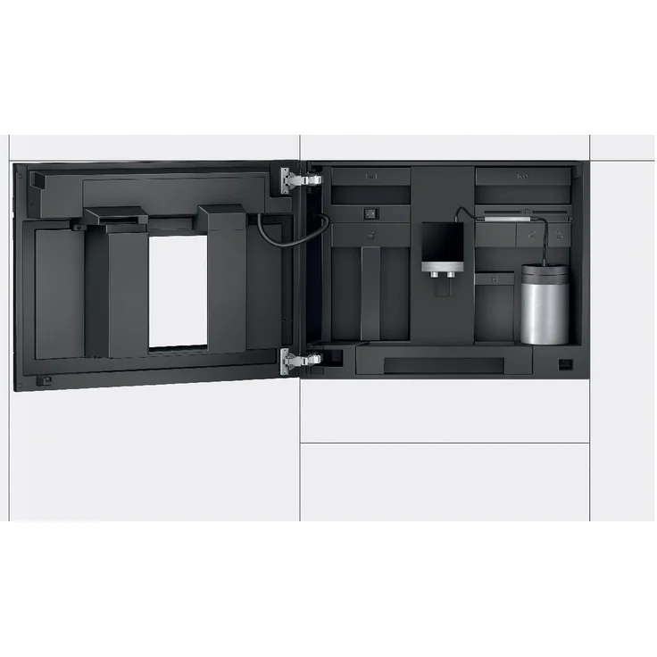 Siemens CT636LES1 iQ 700 Einbau-Kaffeevollautomat, Keramikmahlwerk, 1600 Watt, schwarz, mit Milchsystem und integriertem Mahlwerk – Bild 4