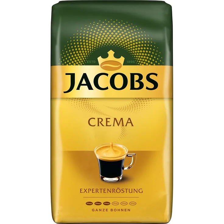 Jacobs Kaffeebohnen Expertenröstung Crema, 1 kg Bohnenkaffee