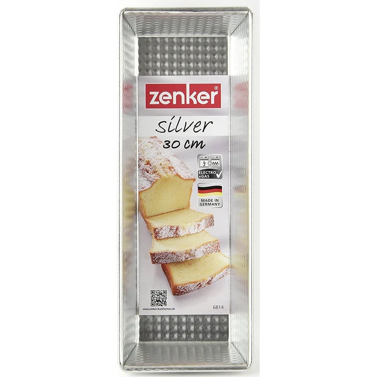 Zenker Kastenform, Königskuchenform für leckere Brote und Kuchen, Backform aus Weißblech, geeigent für Elektro- und Gasofen, (Farbe: silber), Menge: 1 Stück – Bild 2