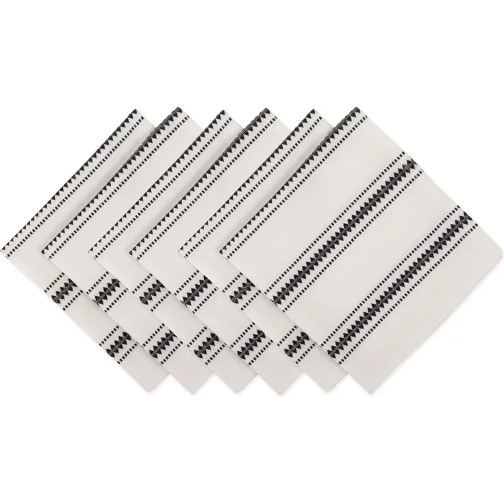 DII Tango Serviette, kariert, Rot Napkin Set Zig Dobby Stripe