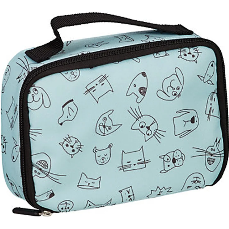 reisenthel Thermocase kids 20 x 14 x 6,5 cm 1,5 Liter cats and dogs mint  – Bild 1
