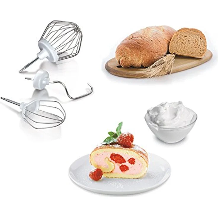 Bosch MUM54251 Styline Küchenmaschine 900W, 3,9 L, EasyArmLift, inkl. Patisserie-Set, Fleischwolfaufsatz, Standmixeraufsatz, Zitruspressenaufsatz, weiß, silber, Serie: MUM5 – Bild 10