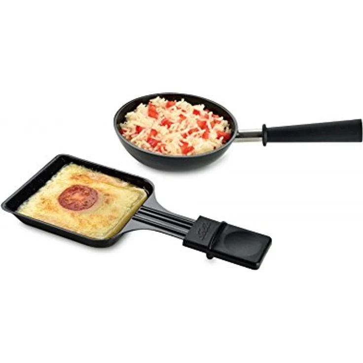 Solis Table Grill 5in1 - Raclette, Grill, Wok, Pizza-Grill, Crêpes, für 8 Personen (Raclettepfännchen, Mini-Wok, Spachtel), 1400W, Grillfläche Antihaftbeschichtet, edelstahl, schwarz – Bild 5