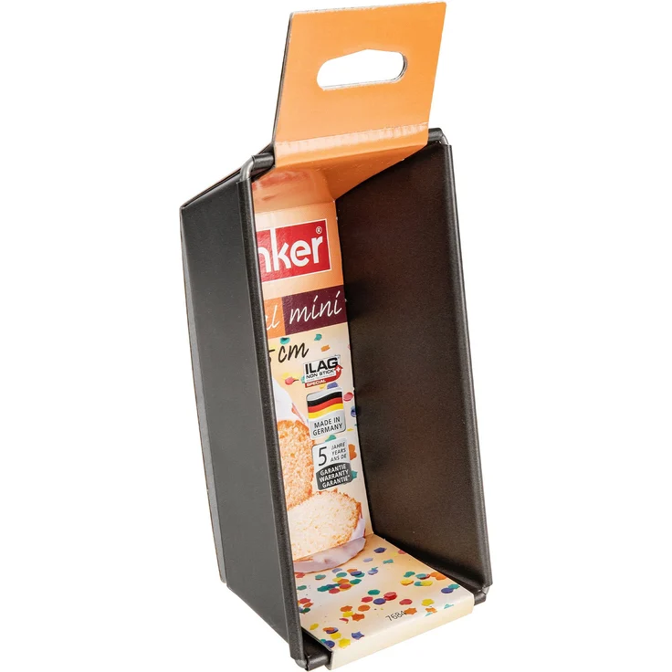 Zenker Königskuchenform 15 cm SPECIAL - MINI, kleine Backform aus Stahlblech, Kastenform mit Antihaftbeschichtung (Farbe: Schwarz), Menge: 1 Stück – Bild 3