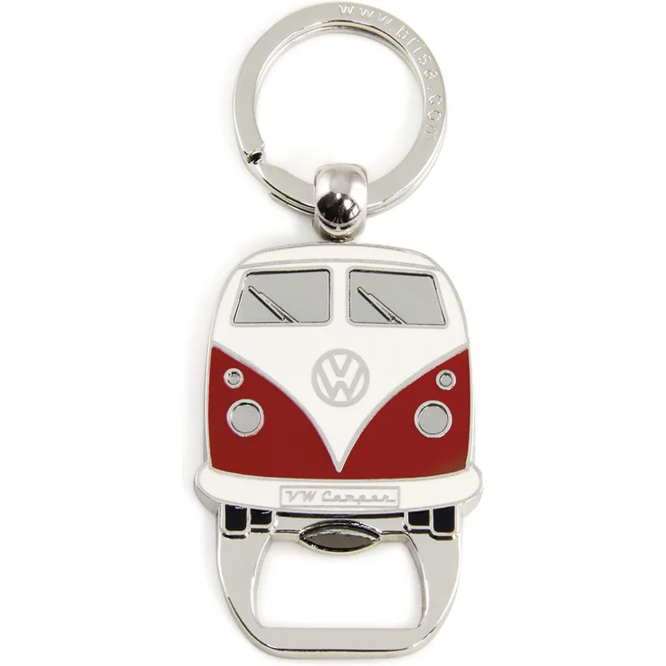 VW Bulli T1 Schlüsselanhänger mit Flaschenöffner rot