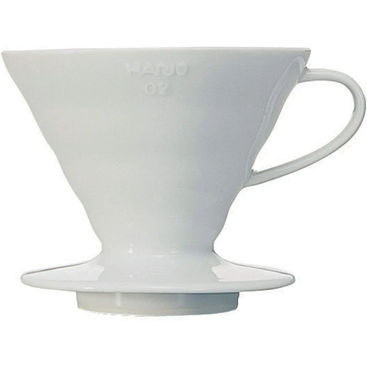 Hario VDC-02W V60 Kaffeefilterhalter, Porzellan, Größe 2, 1-4 Tassen, weiß – Bild 1