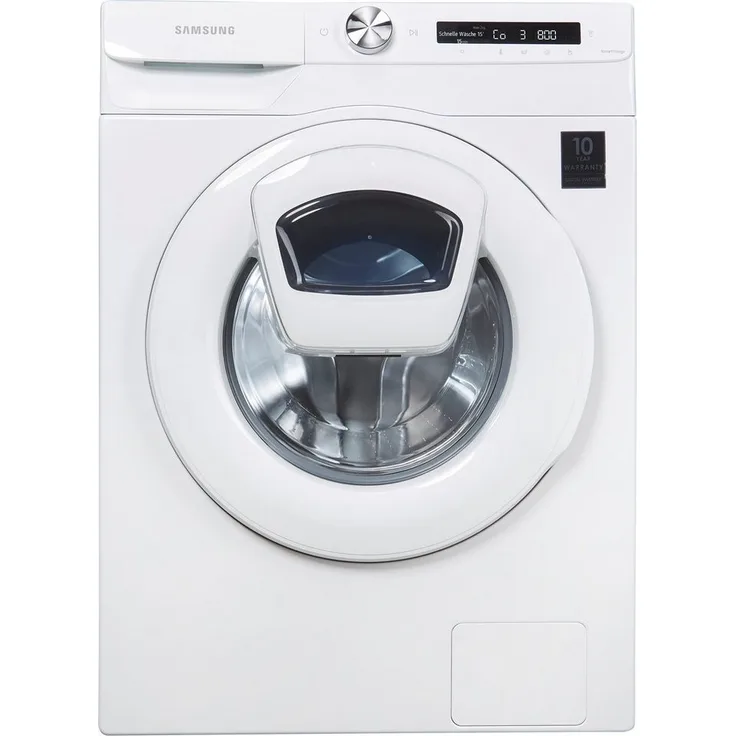 Samsung WW5500T WW80T554ATW-S2, Frontlader-Waschmaschine, B, Fassungsvermögen 8 kg, Standgerät, Breite 60 cm, Mengenautomatik, Drehzahlreduzierung