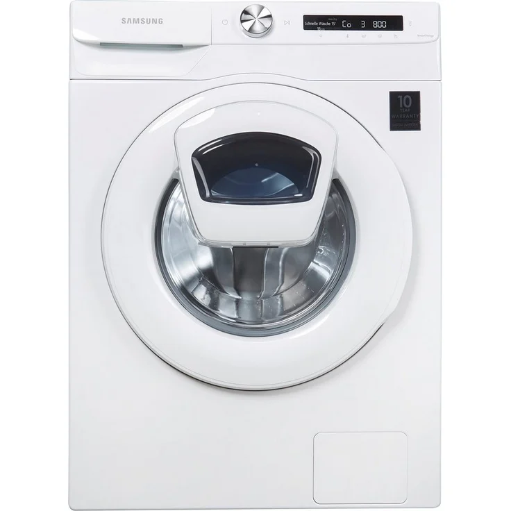 Samsung WW5500T WW80T554ATW-S2, Frontlader-Waschmaschine, B, Fassungsvermögen 8 kg, Standgerät, Breite 60 cm, Mengenautomatik, Drehzahlreduzierung – Bild 1
