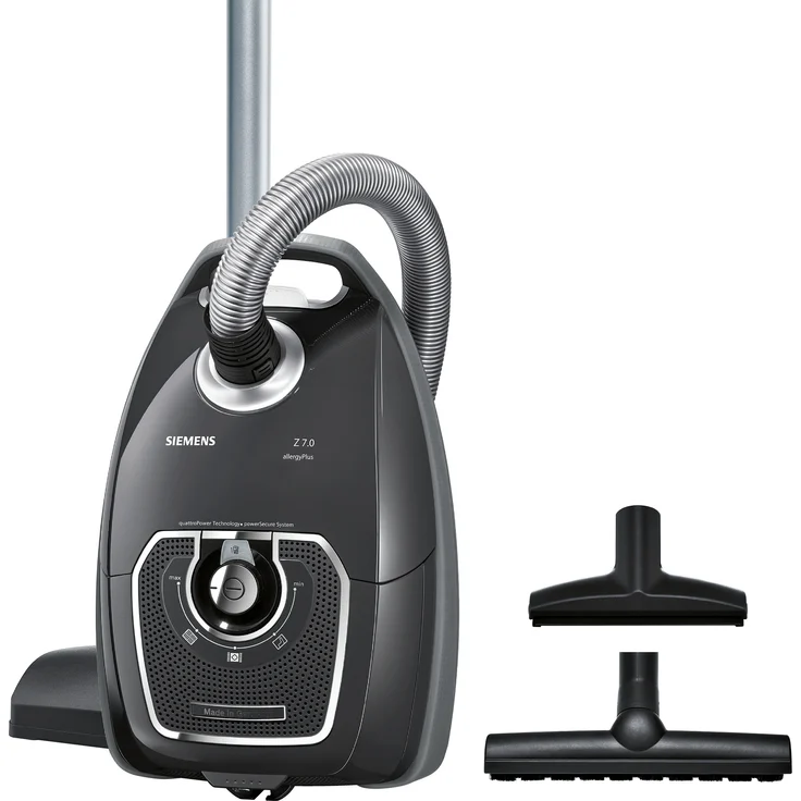 Siemens VSZ7A400 Z 7.0 Bodenstaubsauger mit Beutel Polsterdüse XXL, 650 W schwarz – Bild 1