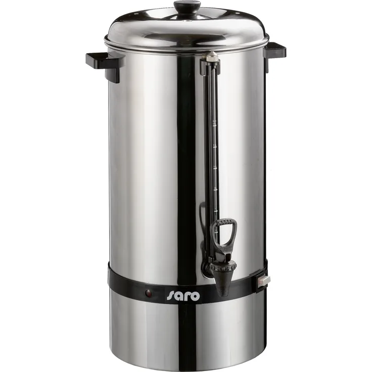 Saro Industriekaffeemaschine (15 Liter, ca. 100 Tassen Kaffee, Brüh-& Warmhaltefunktion), Silber