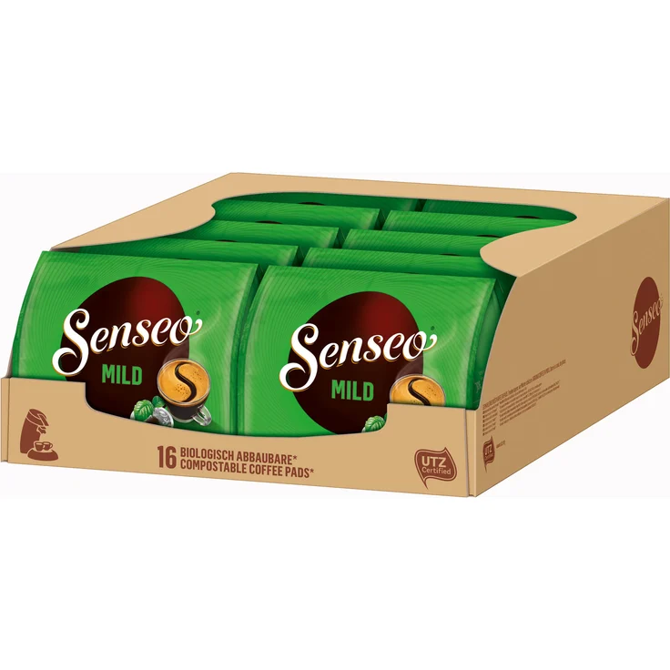 Senseo Kaffeepads Mild, Feiner und Samtweicher Geschmack, Kaffee, neues Design, 10er Pack, 10 x 16 Pads – Bild 1