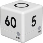 TFA Dostmann Digitaler Cube Timer, Zeitwürfel, Stoppuhr, 6 x 6 x 6 cm, weiß, 38.2032.02