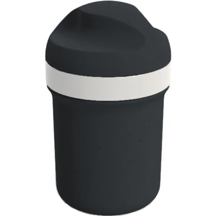 Koziol Mini-Trinkflasche Oase 200 ml 7,5 x 9 cm schwarz-weiß