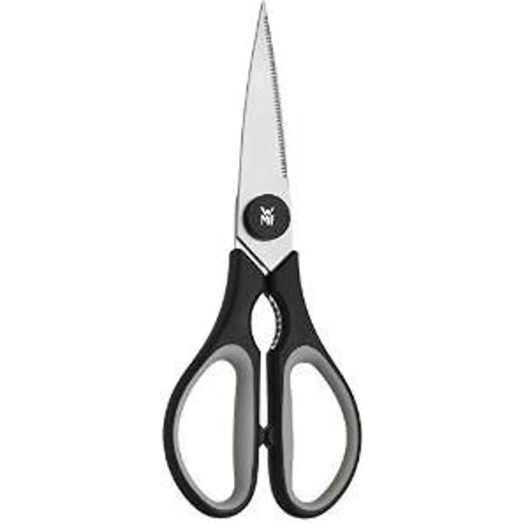 WMF Touch Küchenschere 21 cm, Haushaltsschere mit Sägeschliff, Cromargan Edelstahl Kunststoffgriff, schwarz – Bild 1