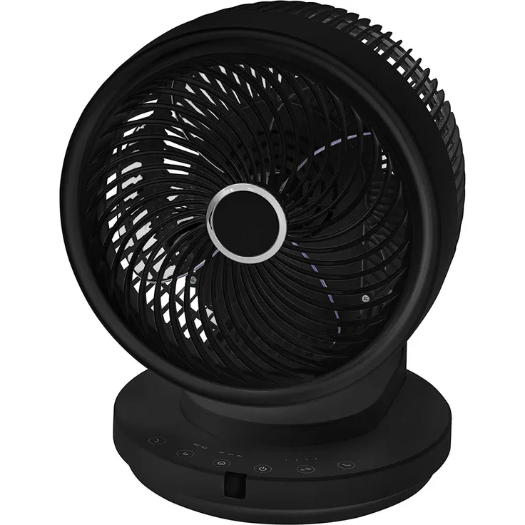 Gutfels Tischventilator VT 66566 sw | 4 Leistungsstufen | Oszillation | Timer-Funktion | LED-Key TouchControl | inkl. Fernbedienung | 60 Watt Motorleistung | matt schwarz
