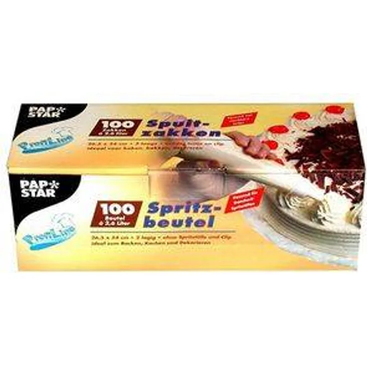 PAPSTAR LDPE-Spritzbeutel, transparent, 0,4 l aus LDPE-Folie 80 my, hygienisch, lebensmittelecht, - 1 Stück (12474)