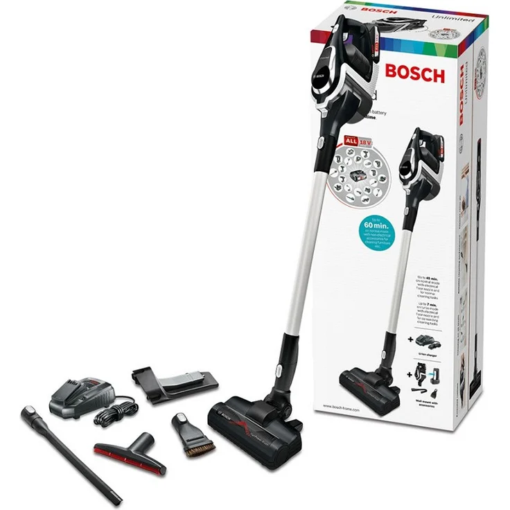 Bosch BBS1114 Unlimited Serie 8 kabelloser Handstaubsauger (18V Mehr-Geräte-Akku, austauschbarer Akku, verlängerbare Laufzeit, Reinigung vom Boden bis zur Decke) schwarz - Preisvergleich – Bild 2