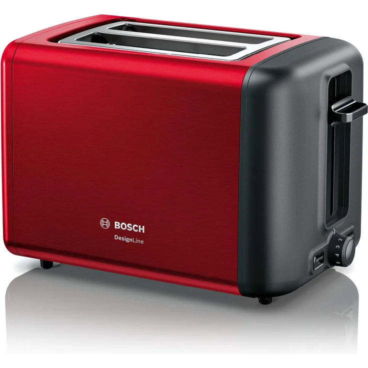 Bosch TAT3P424DE Toaster Kompakt deep red crystal Rot  – Bild 1