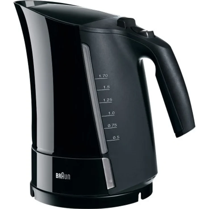 Braun Multiquik 3 WK 300 | Wasserkocher mit Automatischer Abschaltung | Schnellkochsystem | 1,7 Liter | Herausnehmbarer Kalkfilter | 2200 Watt | Energieklasse A | schwarz  – Bild 1