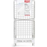 Rayen Antirutsch-Beinverriegelungssystem | XXL Kleiderstangen für drinnen und draußen | 20 m Wäscheleine aus Kunstharz, weiß, Maße: 173 x 53 x 113 cm