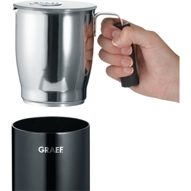 Graef MS702EU elektrischer Milchaufschäumer, schwarz-edelstahl – Bild 2