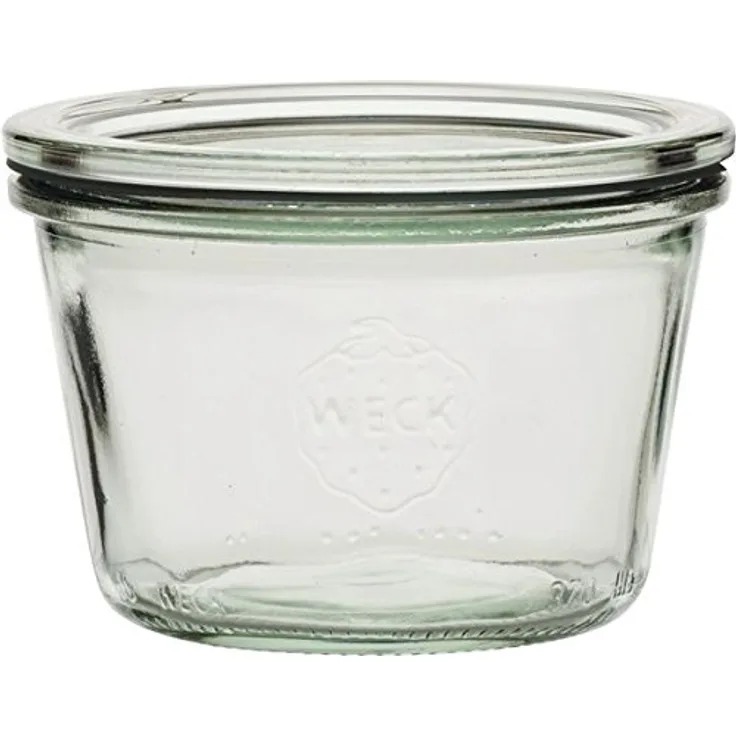 Weck Einkochglas 250 ml Rundrand Sturzform Einweckgläser Dessertgläser - 3 Stück