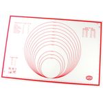 Dr. Oetker Backmatte Silikon, Backunterlage, multifunktionale Back--Ausrollmatte, glasfaserverstärktes Platinsilikon, Menge: 1 Stück