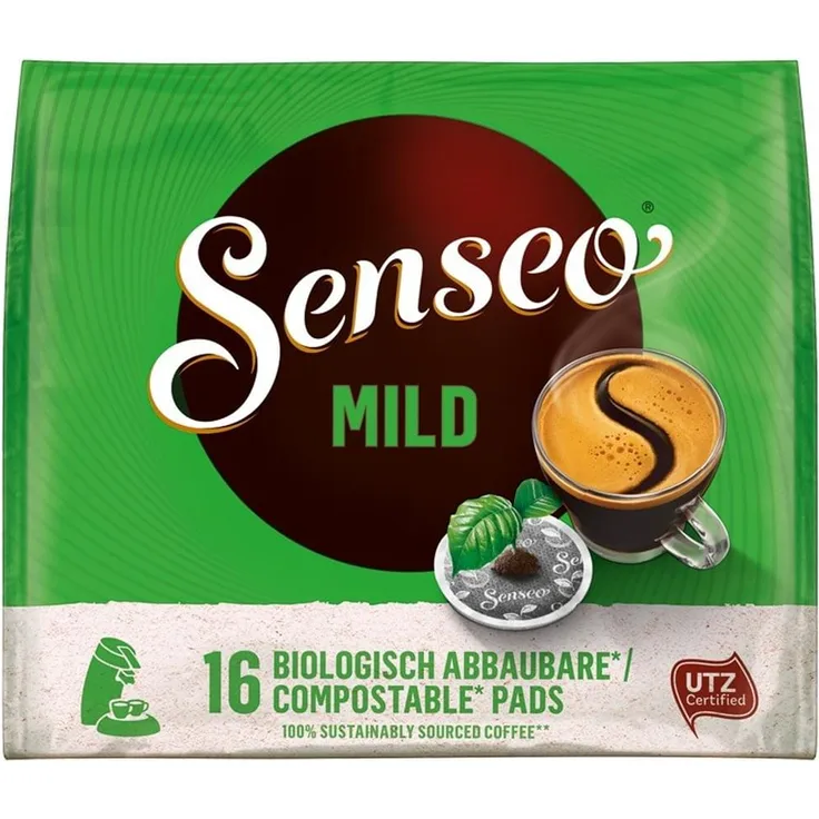 Senseo Kaffeepads Mild, Feiner und Samtweicher Geschmack, Kaffee, 16 Pads