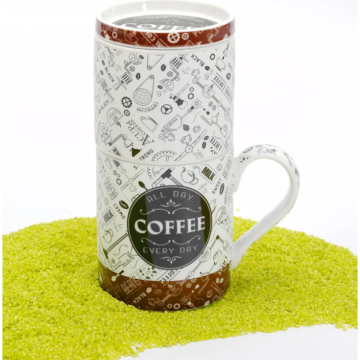 Kaffeemaschine Porzellan - Coffee for one -Talk 330ml