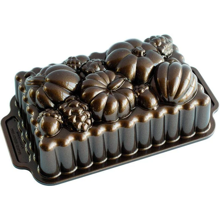 Nordic Ware Harvest Bounty Loaf Pan, One Size, Bronze