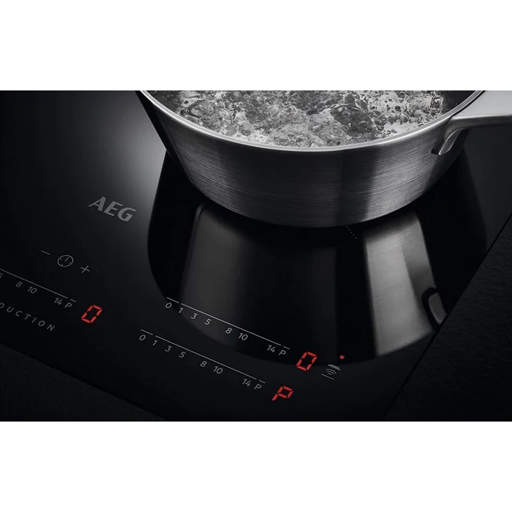 AEG IKE64450XB Induktionskochfeld, Einbau, Betriebsart elektrisch, Touch-Control, Anzahl Kochstellen 4, Breite 57,6 cm, Edelstahlrahmen, schwarz – Bild 3