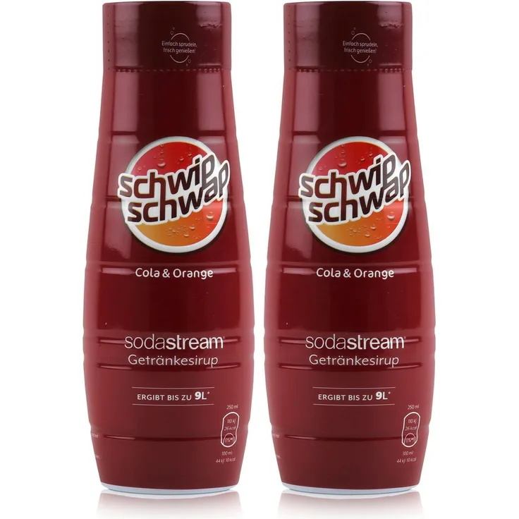 SodaStream Sirup Schwip Schwap Cola & Orange 440ml, 2er Pack
