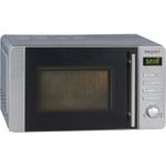 Exquisit MW 8020 H Mikrowelle mit Grill und Heißluft, 800 Watt, 20 Liter Garraum, Standgerät, Inoxlook