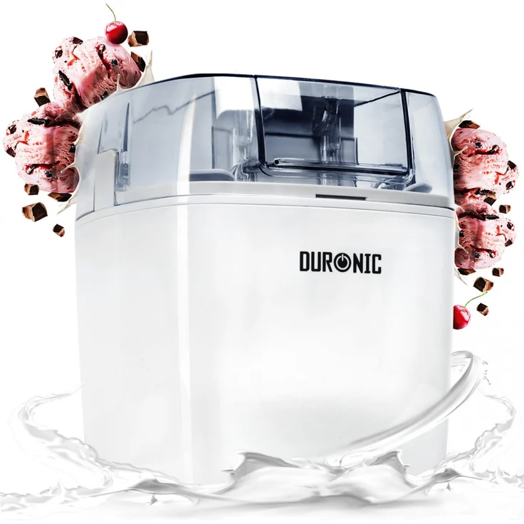 Duronic IM540 Eismaschine für Eiscreme, Sorbet, Frozen Joghurt, Gefrierbehälter 1,5L, weiß – Bild 1