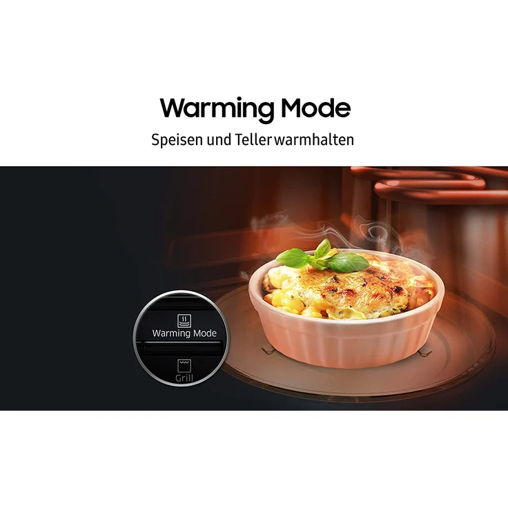 Samsung MS23K3513AW-EG Mikrowelle, Standgerät, 800 Watt, 23 Liter Garraum, 48,9 cm Breite, Quick Defrost, 29 Automatikprogramme, weiß – Bild 4