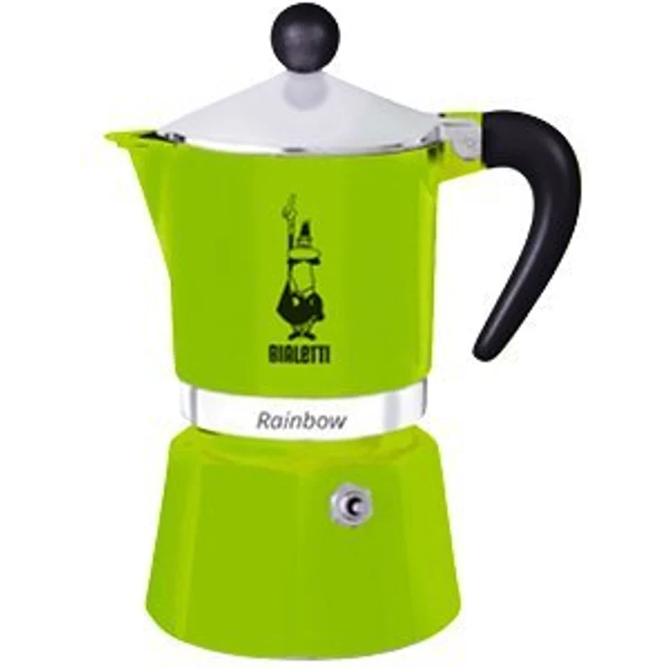 Bialetti Rainbow Espressokocher, Aluminium, grün, 3 Tassen – Bild 1