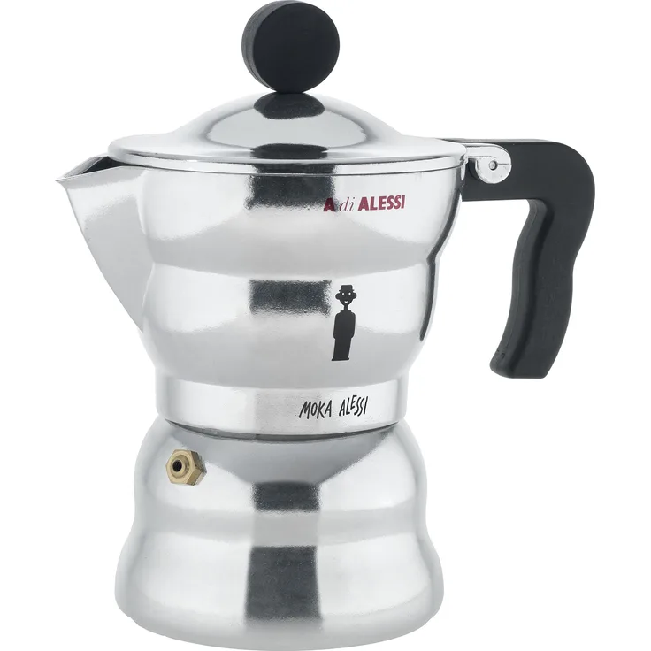 Alessi Moka Alessi AAM33 - 3 Design Espressomaschine aus Aluminiumguss, 3 Tassen